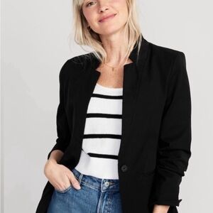 Old Navy Black Notch-Collar Pixie Blazer